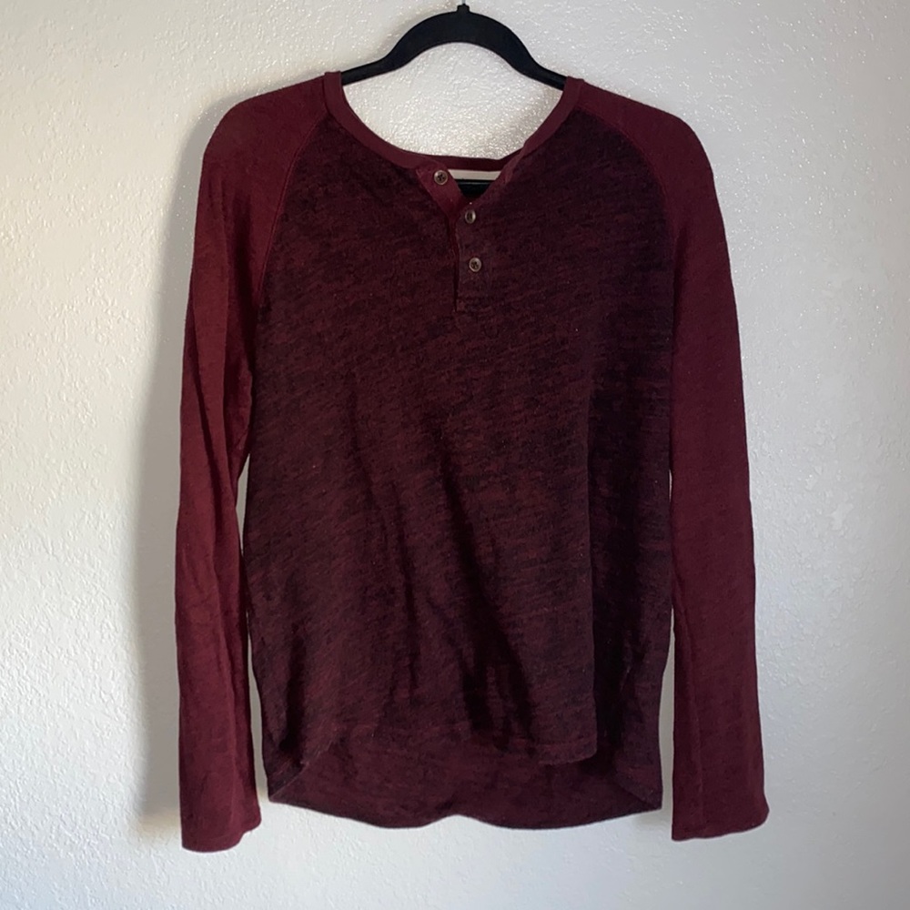 Express Burgandy Henley